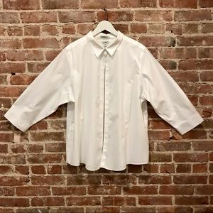 L.L. Bean white cotton wrinkle free shirt. Sz 2X.